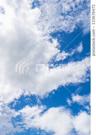 Late summer sky: Clear blue afternoon sky and clouds 27 133676472