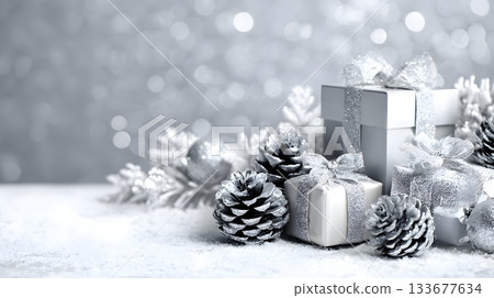 Cozy fall candle scene featuring vibrant leaves and golden hues 133677634