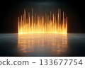 Abstract Orange Light Rays Creating Stunning Visuals in Dark Space Environment Abstract Orange Light Rays Creating Stunning Visuals in Dark Space Environment 133677754