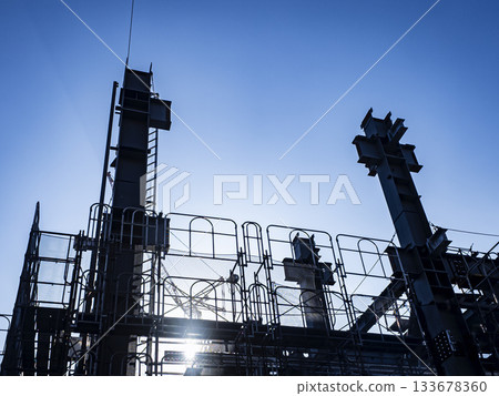 Construction site erection work 133678360