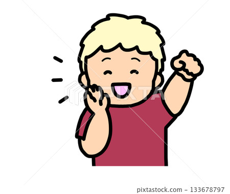 Cheerful blonde boy Cheerful blonde boy 133678797