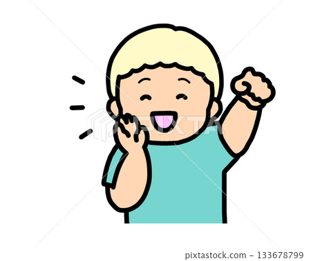 Cheerful blonde boy Cheerful blonde boy 133678799
