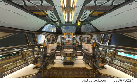 Scenery inside the spacecraft 133679224