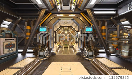 Scenery inside the spacecraft 133679225