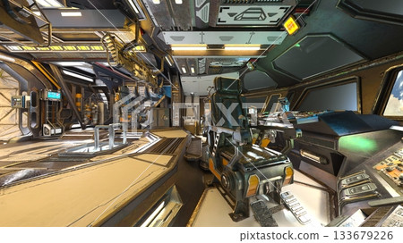 Scenery inside the spacecraft Scenery inside the spacecraft 133679226