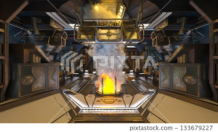 Scenery inside the spacecraft Scenery inside the spacecraft 133679227