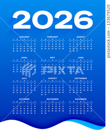 2026 new year english calendar layout for business use 2026 new year english calendar layout for business use 133679520