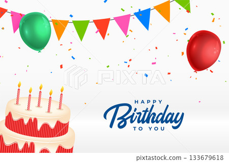 delicious birthday cake for your event party background design delicious birthday cake for your event party background design 133679618