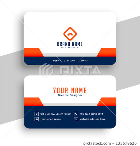 double sided professional business card layout for corporate identity double sided professional business card layout for corporate identity 133679626