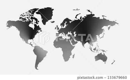 geographical world map in silhouette style on white background 133679660