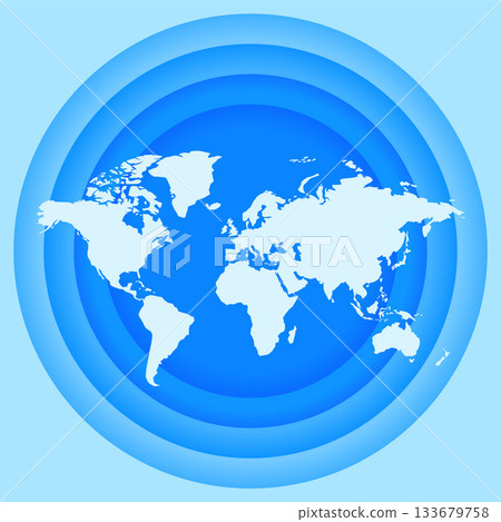 international world map isolated on blue background international world map isolated on blue background 133679758