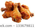 Fried chicken snack fast food. 133679811