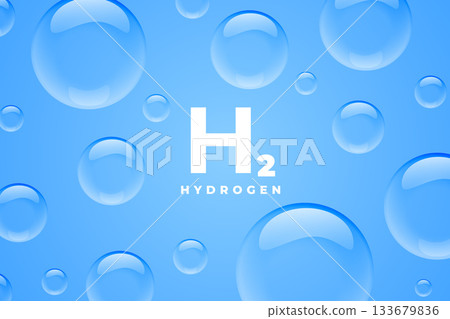 natural gas h2 hydrogen blue bubbles design 133679836