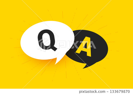 question and answer query background with text space 133679870