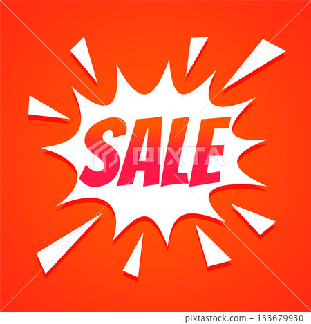 vintage style comic sale background for business promotion 133679930