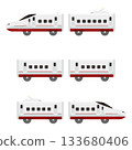 Illustration of a toy-style Nishikyushu Shinkansen N700S "Kamome" (set of 6 cars) 133680406