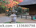 Burning maple leaves at Heirinji Temple 133680798