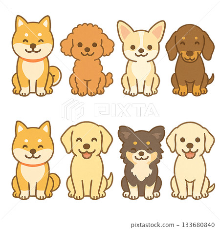 可愛的狗插圖集 133680840