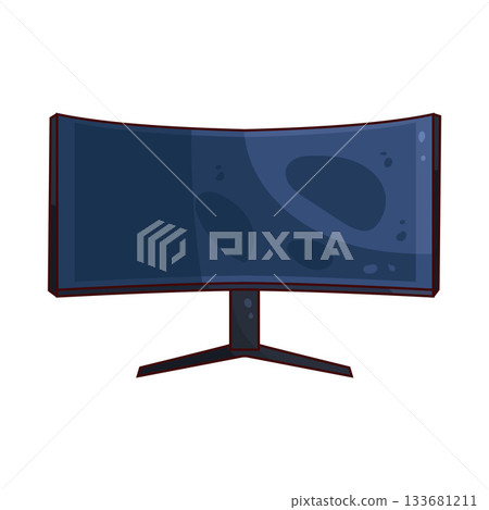 illustration of gaming monitor illustration of gaming monitor 133681211