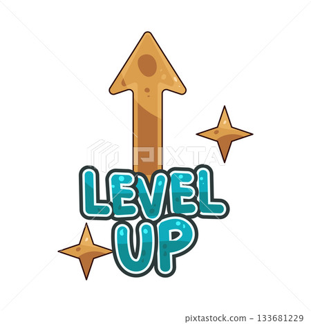 illustration of level up 133681229