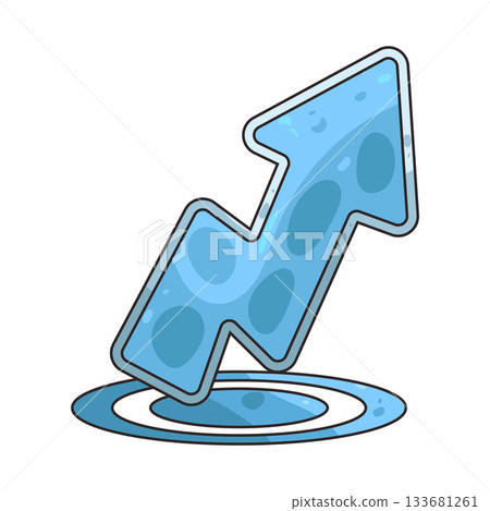 illustration of up arrow illustration of up arrow 133681261