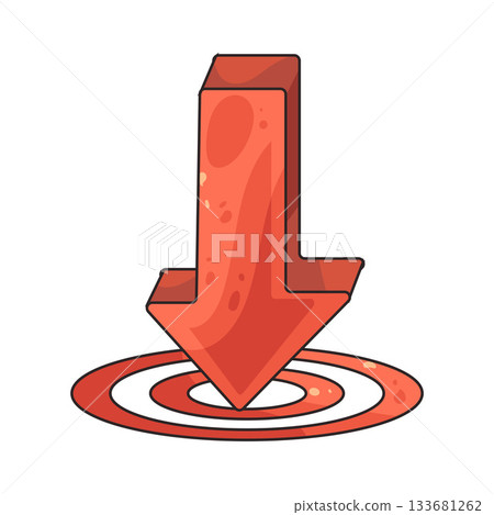 illustration of down arrow illustration of down arrow 133681262