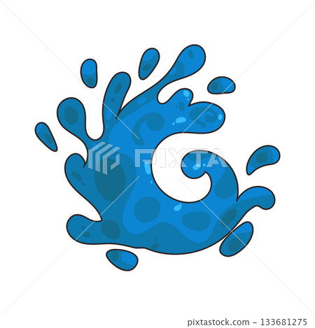 illustration of splash 133681275