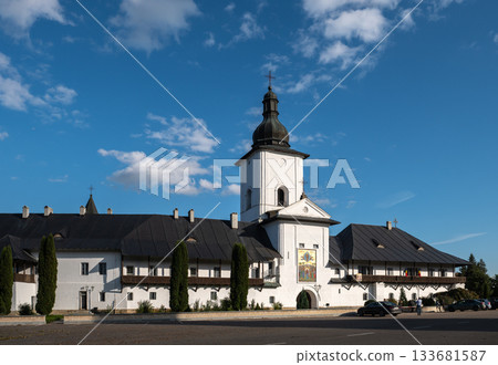 Main Entrance and Bell Tower of Ancient Neamt Monastery, Cultural Hub of Romania 133681587