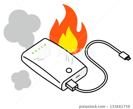 手機電池起火 - 手機充電器事故 手機電池起火 - 手機充電器事故 133681739