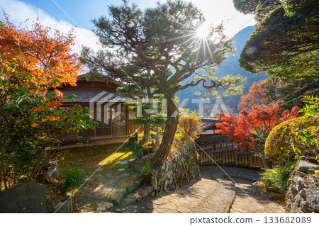 山梨縣早川町赤澤宿的紅葉 山梨縣早川町赤澤宿的紅葉 133682089