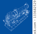 Industrial Equipment Blueprint. Vector 133682529