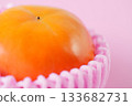 Shiny and richly sweet, the Fuyu persimmon has a vibrant warm orange color. 133682731