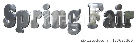 3DCG文字「春季市集」標題 133683360