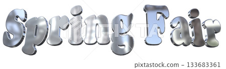 3DCG文字「春季市集」標題 133683361