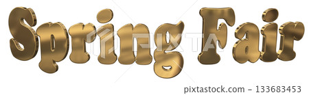 3DCG文字「春季市集」標題 3DCG文字「春季市集」標題 133683453