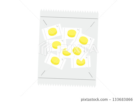 Yellow candy, clear bag, 1 bag 133683866
