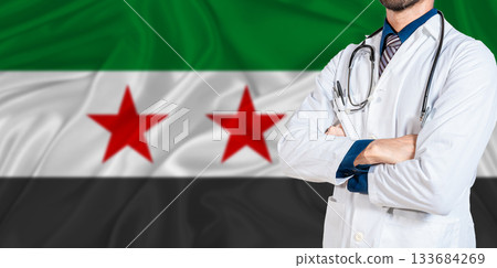 Syria national health system. Syria health and medical insurance concept Syria national health system. Syria health and medical insurance concept 133684269