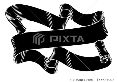 Scroll Banner Ribbon Paper Vintage Parchment 133685002