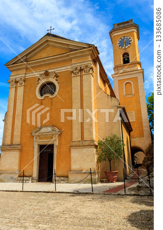 Church of Our Lady Assumption (Notre Dame de l'Assomption) in the medieval village of Eze, French Riviera, France 133685086