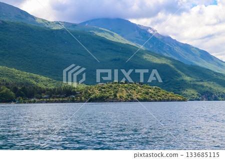 View of Lake Ohrid in North Macedonia 133685115