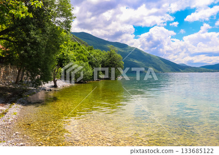 View of Lake Ohrid in North Macedonia 133685122