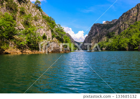 View of Matka canyon near Skopje, North Macedonia View of Matka canyon near Skopje, North Macedonia 133685132