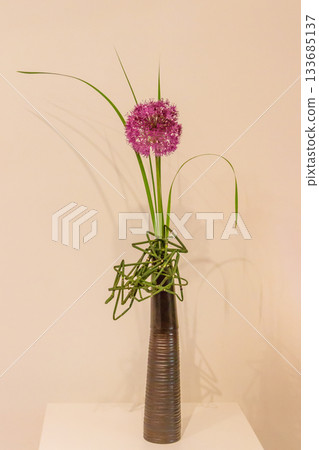 Japanese traditional ikebana flower decoration. Japanese art of flower arrangement Japanese traditional ikebana flower decoration. Japanese art of flower arrangement 133685137