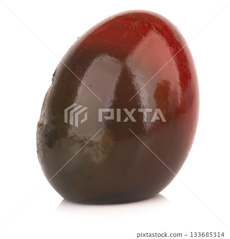 Peeled century eggs on a white background Peeled century eggs on a white background 133685314