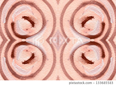 Abstract watercolor seamless pattern, ethnic ornament in natural colors Abstract watercolor seamless pattern, ethnic ornament in natural colors 133685583