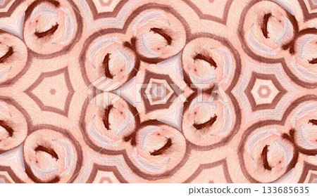 Abstract watercolor seamless pattern, ethnic ornament in natural colors 133685635