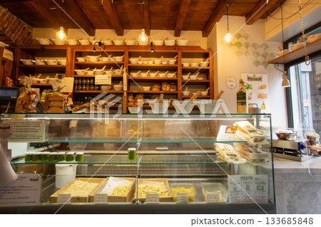 Genoa, Italy - Homemade pasta and pesto restaurant 133685848