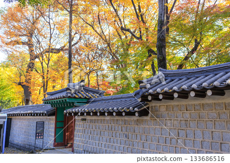 石垣街的美景，是秋季賞楓的熱門景點。 133686516