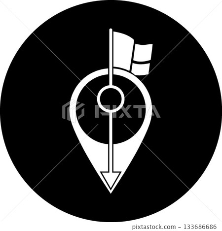 Precise Location Pinpoint Target Goal Icon 133686686