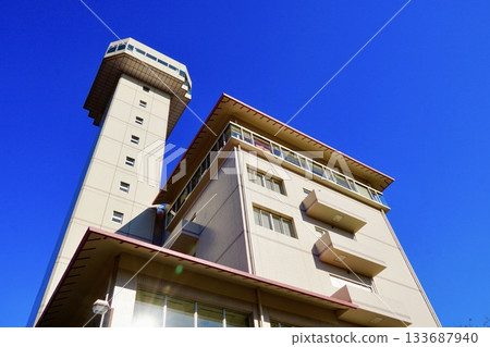 Skyward Asahi on a clear day: The observation tower stands out against the blue sky 133687940